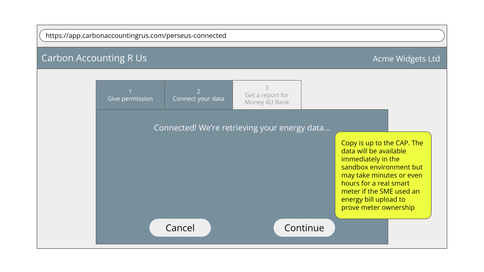 Consumption data fetch UI